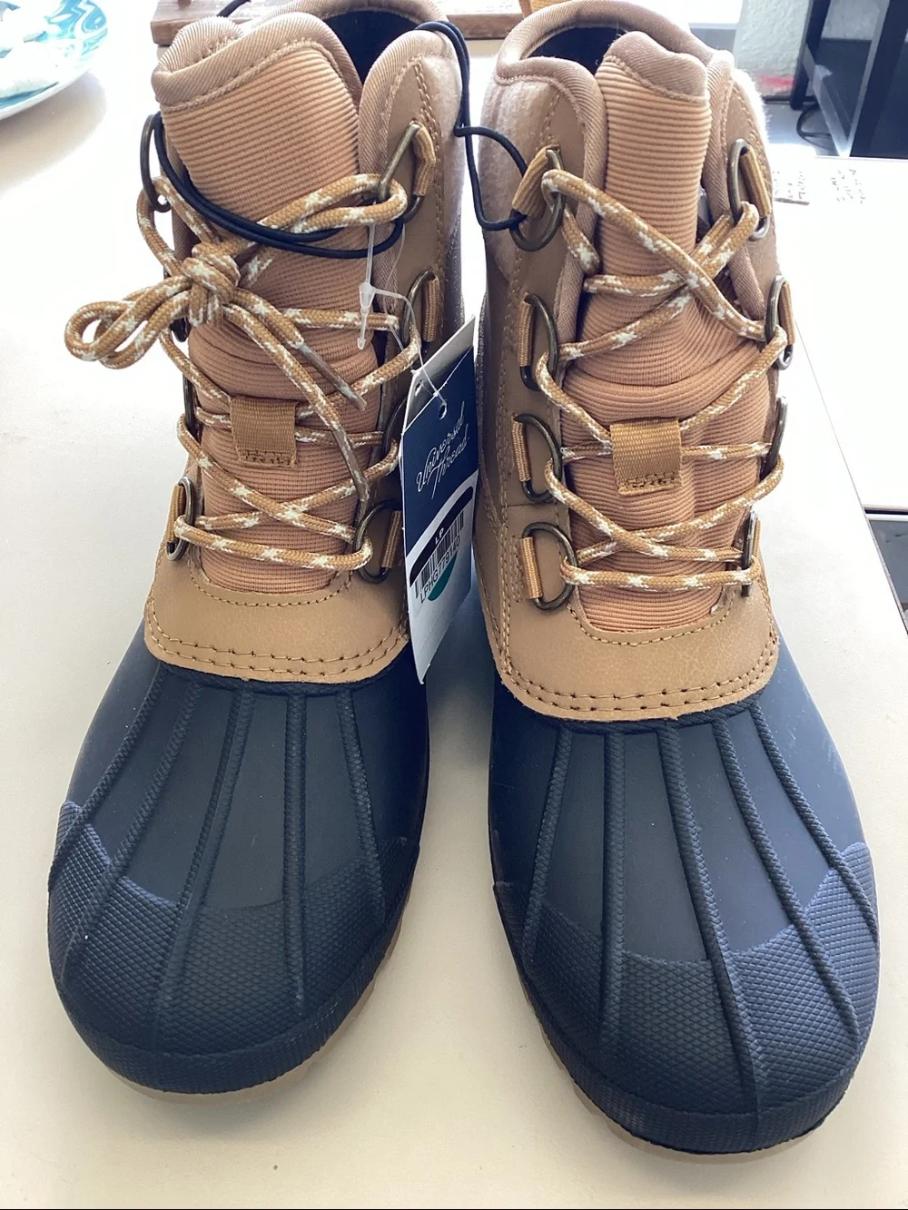 Women's Tiffy Duck Winter Boots - Universal Thread™ Tan/Black - new